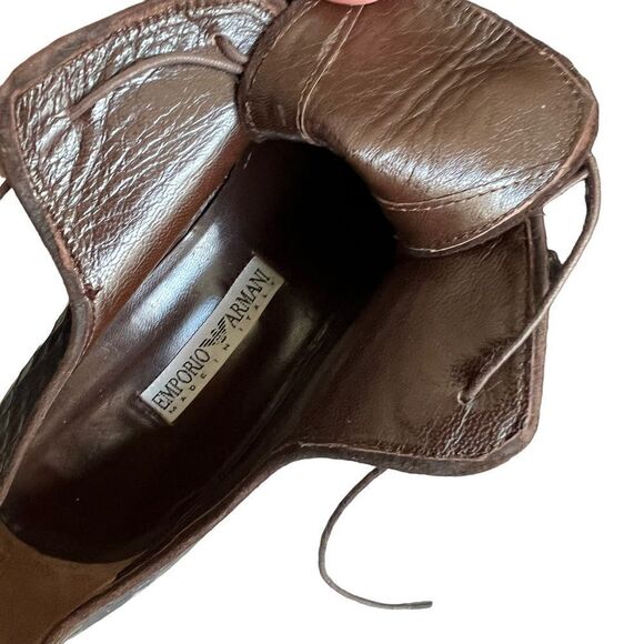 Vintage Emporio Armani Snakeskin Shoes Women’s Sz 9/ Sz 40 EU - Never Worn MINT - Picture 6 of 8